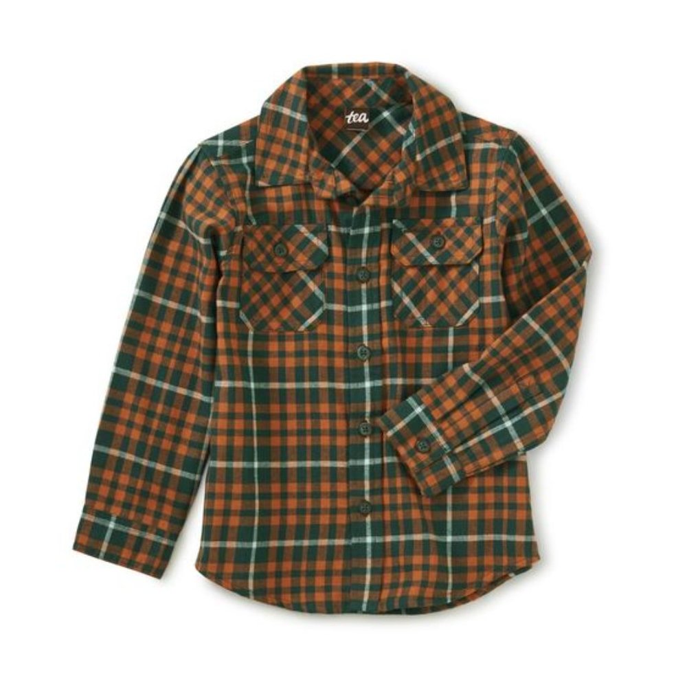 Tea Collection Flannel Button Up, 5